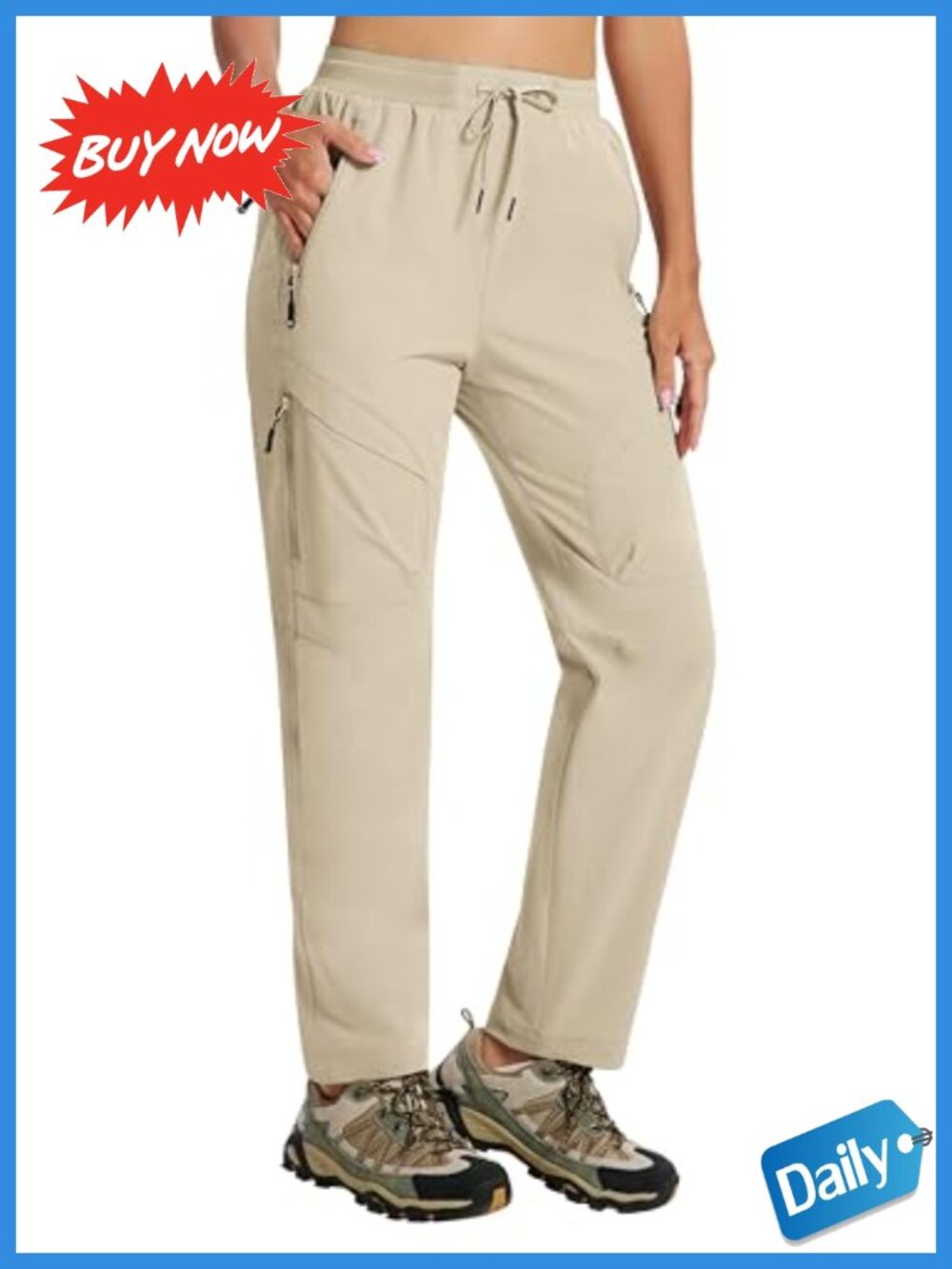 Women's Hiking Cargo Pants Lightweight Quick Dry Travel Outdoor